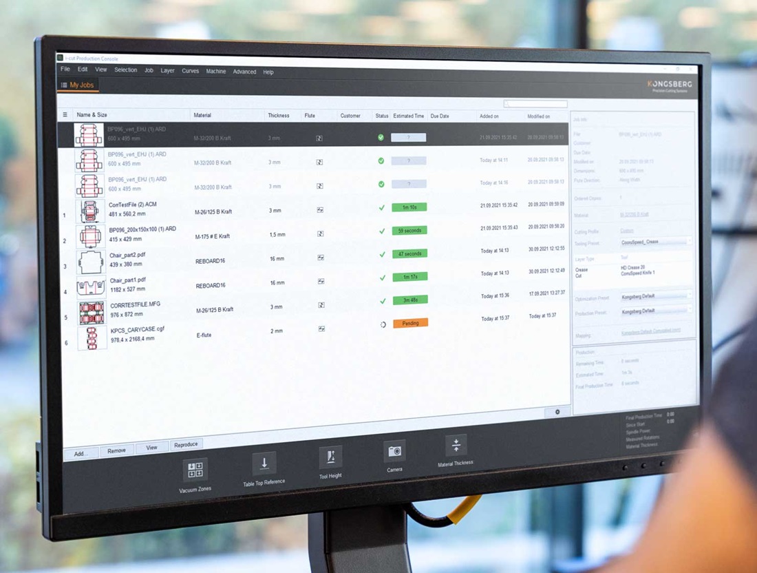 Interface iPC 3.3 Kongsberg — i-cut Production Console